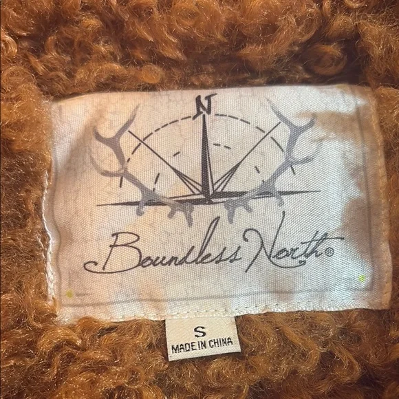 Cozy Brown Teddy Coat, S, NWOT - Picture 2 of 5